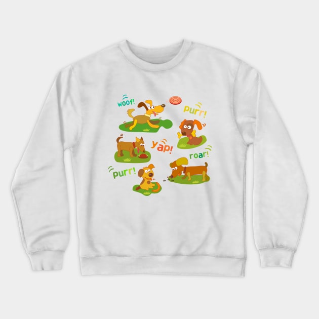 Dogs are playing. Crewneck Sweatshirt by MrMaster